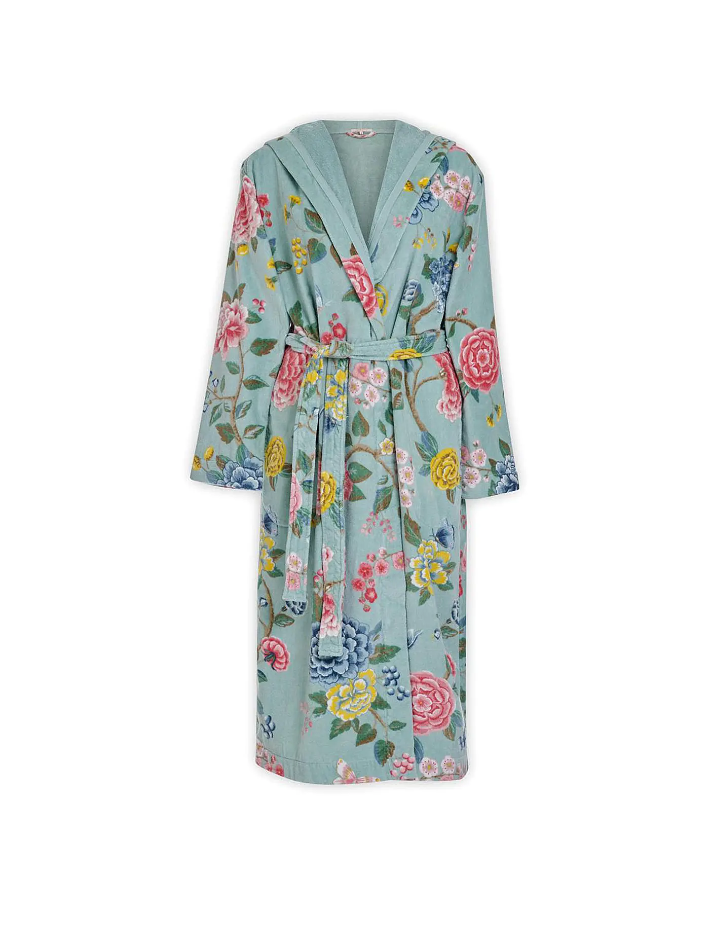 PIP STUDIO | Damen Bademantel Good Evening Weiss | blau